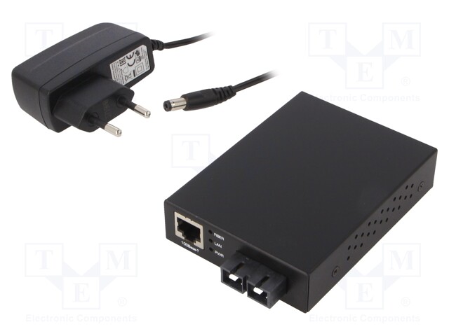 Media converter; ETHERNET/multi-mode fiber; Number of ports: 2