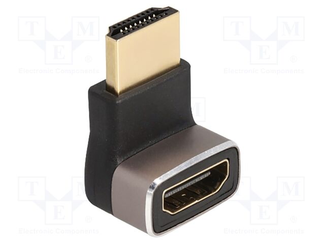 Adapter; HDMI socket,HDMI plug 270° up/down; 8K,HEC,UHD 4320p