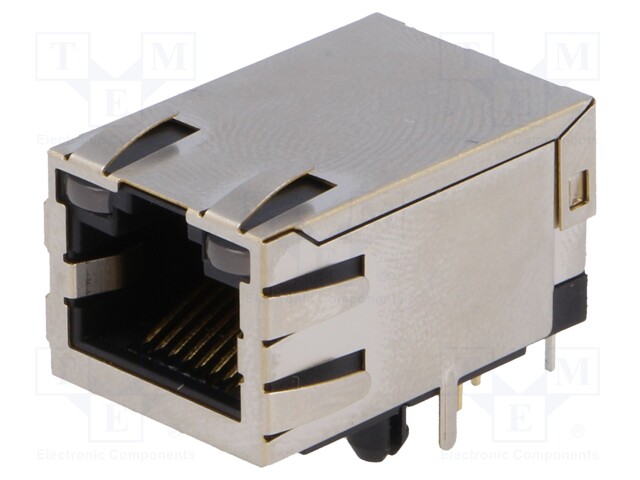 Socket; RJ45; PIN: 8; shielded,with LED; gold-plated; Layout: 8p8c