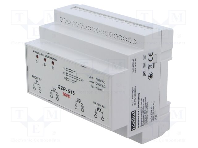 Automatic backup switch controller; phase failure; IP20; 0.015s