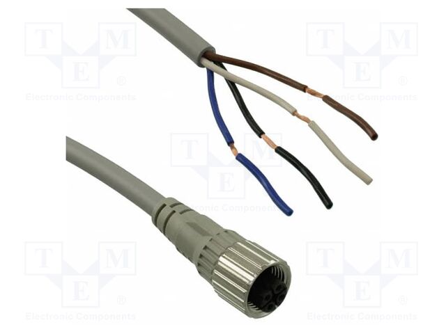 Connection lead; M12; PIN: 4; straight; female