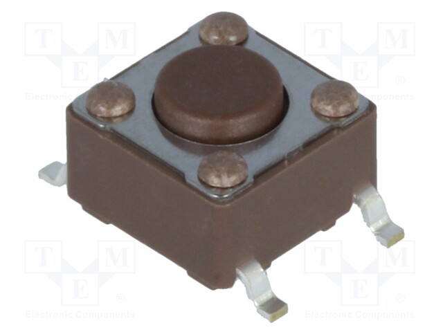 Microswitch TACT; SPST-NO; Pos: 2; 0.05A/12VDC; SMT; none; 1.6N
