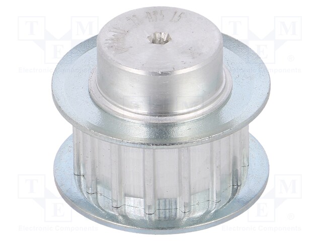 Belt pulley; AT5; W: 10mm; whell width: 21mm; Ø: 22.65mm; aluminium
