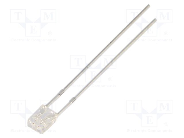 LED; red; rectangular; 2x3x4mm; bipolar; 500÷750mcd; 100°; 20mA