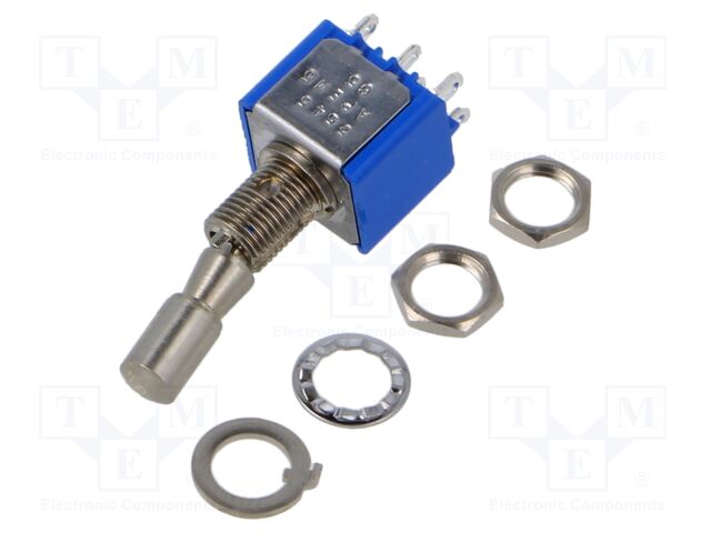 Toggle Switch, On-On, DPDT, Non Illuminated, Panel Mount, 4 A