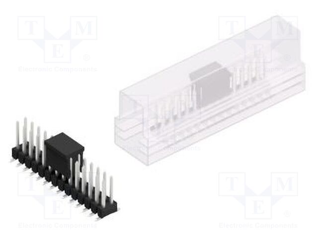 Connector: pin strips; pin header; male; PIN: 28; 2.54mm; SMT; 2x14
