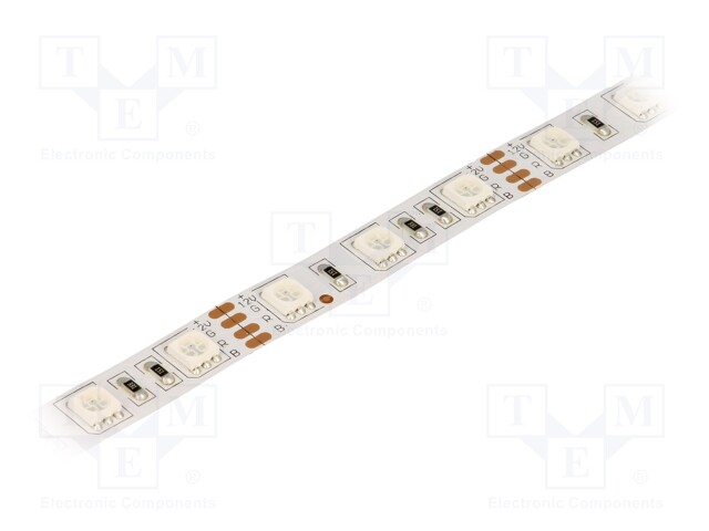 LED tape; RGB; LED/m: 60; SMD; 5050; 12V; 120°; IP20; PIN: 4; 14.4W/m