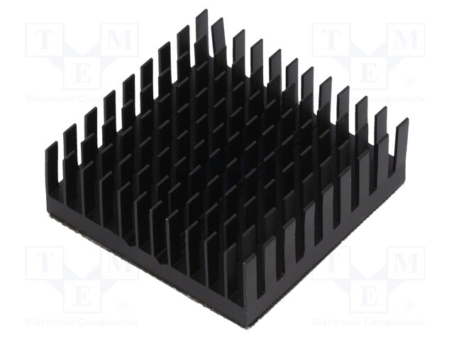 Heatsink: extruded; grilled; black; L: 40mm; W: 40mm; H: 14.5mm