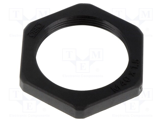 Nut; M40; polyamide; black; Pitch: 1.5