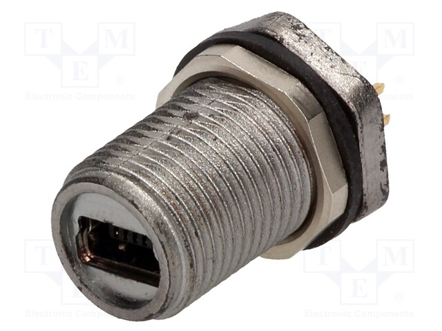 USB A mini; 1310; on PCBs,for panel mounting,front side nut