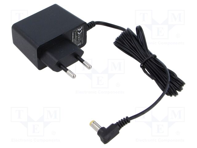 Power supply: switching; mains,plug-in; 12VDC; 1A; 12W; 84%; angled