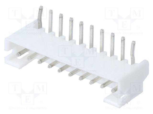 Socket; wire-board; male; 2mm; PIN: 10; THT; 100V; 2A; tinned; angled