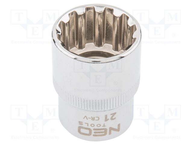 Socket; socket spanner,spline (12-angles); 21mm; 1/2"