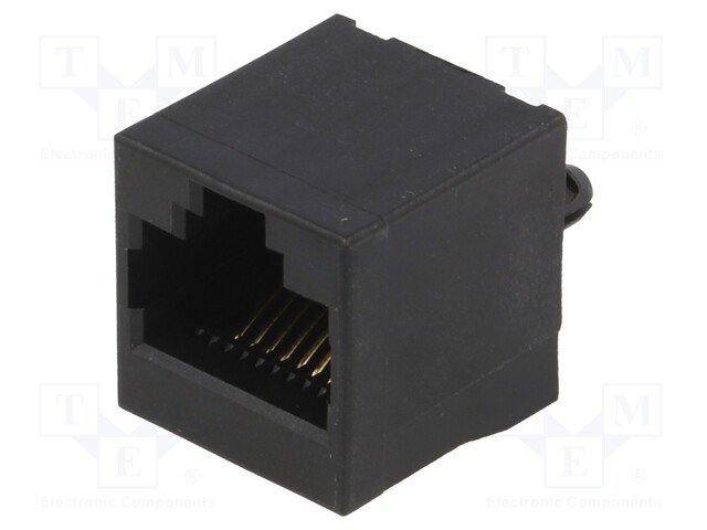 Socket; RJ45; PIN: 8; Layout: 8p8c; THT; on PCBs; straight