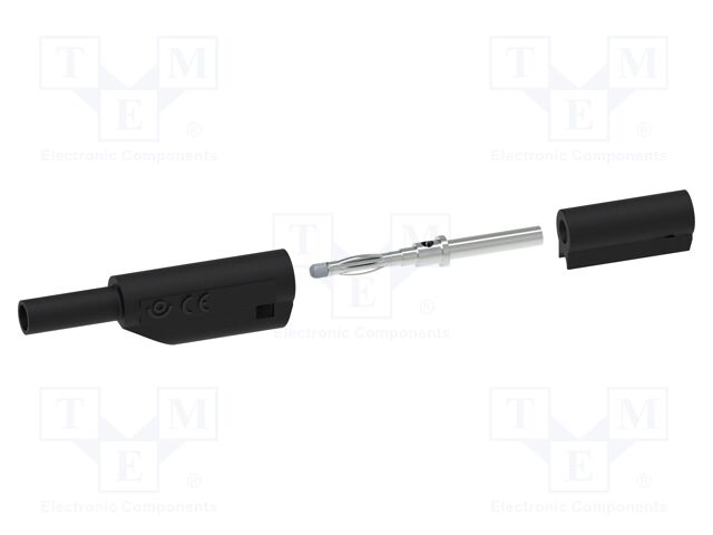 Connector: 2mm banana; plug; black
