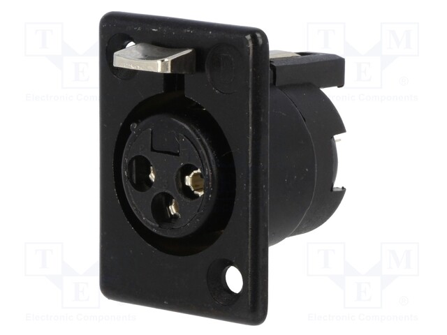 Socket; XLR; female; PIN: 3; straight; soldering; silver plated; 50V