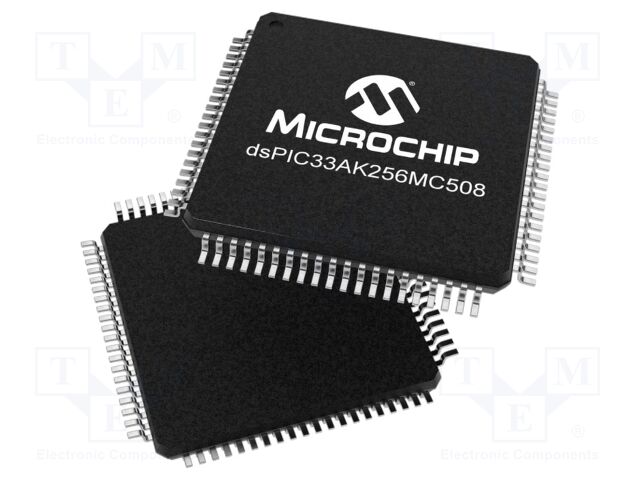 IC: dsPIC microcontroller; 256kB; 64kBRAM; TQFP80; 3÷3.6VDC; reel