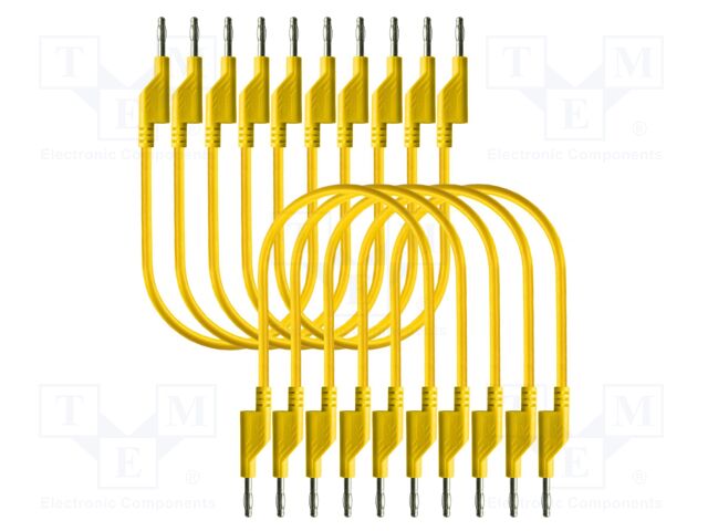 Test leads; 50VAC,120VDC; 10A; banana plug 4mm,both sides