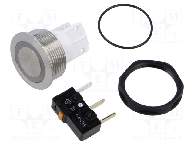 Switch: vandal resistant; Pos: 2; SPDT; 5A/125VAC; IP40; ON-(ON)