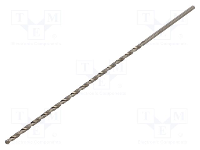 Drill bit; for metal; Ø: 3mm; L: 190mm; high speed steel