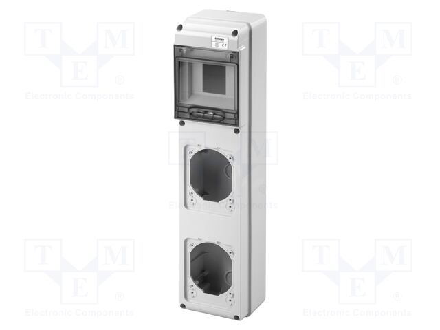 Enclosure: for modular components; IP65; wall mount; grey