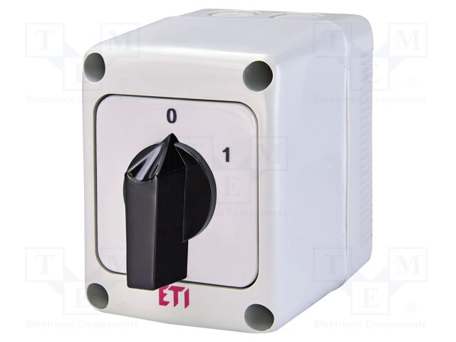 Switch: cam switch; Stabl.pos: 2; 16A; 0-1; in housing; Poles: 2