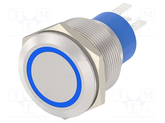 Switch: vandal resistant; Pos: 2; SPST; 3A/250VAC; OFF-ON; blue