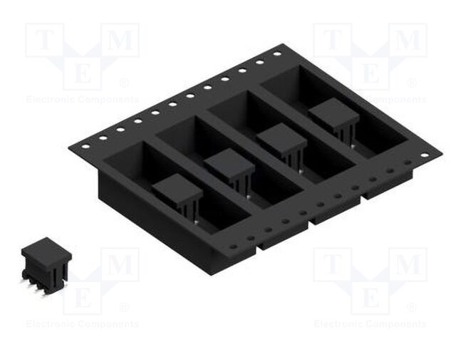 Connector: pin strips; pin header; male; PIN: 8; 2mm; SMT; 2x4; 100V