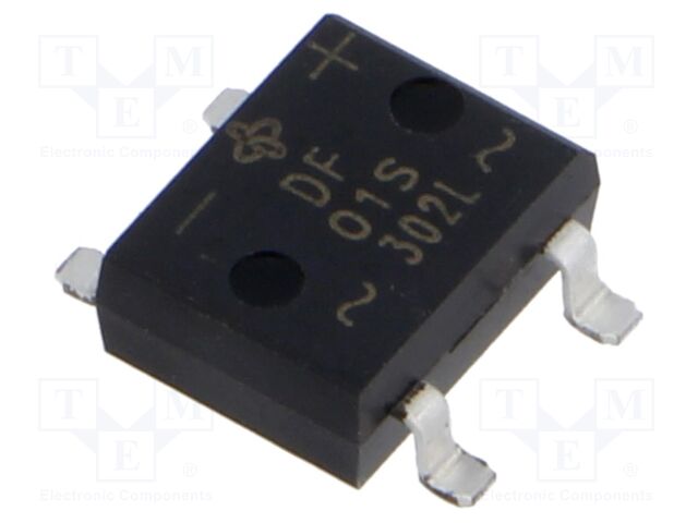 Bridge rectifier: single-phase; Urmax: 100V; If: 1A; Ifsm: 30A; DFS