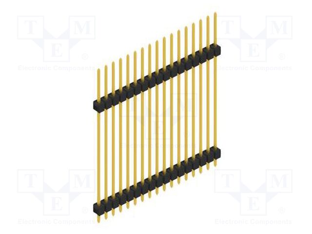 Connector: pin strips; pin header; male; PIN: 17; 2.54mm; THT; 1x17