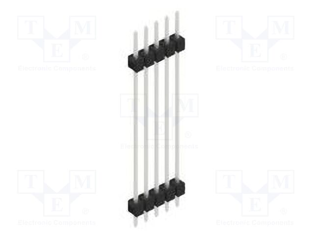 Connector: pin strips; pin header; male; PIN: 5; 2.54mm; THT; 1x5