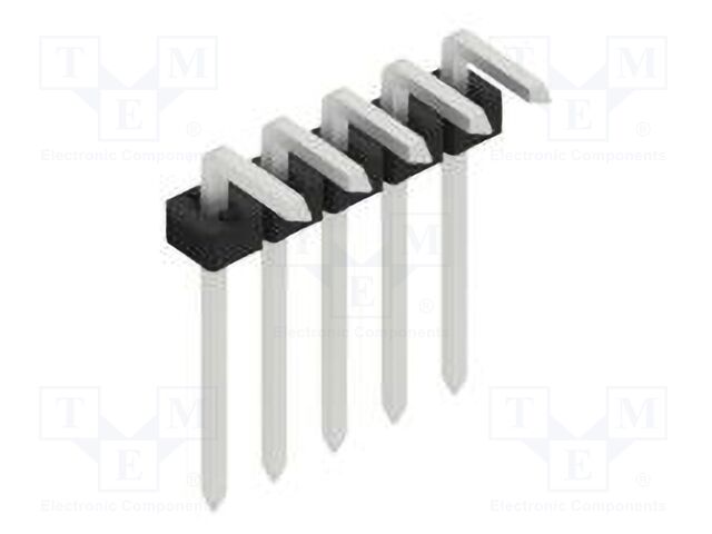 Connector: pin strips; pin header; male; PIN: 5; 2mm; THT; 1x5; 100V