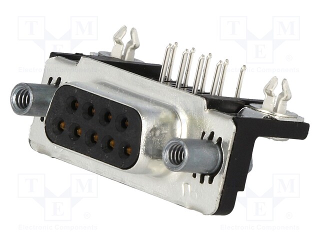 D-Sub; PIN: 9; socket; HD 20; female; angled 90°; THT; UNC4-40