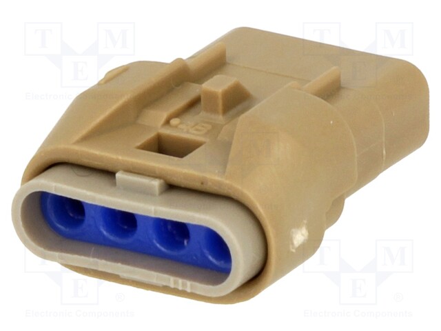 Connector: wire-wire; Mizu-P25; plug; female; PIN: 4; IP67; 4A; 2.5mm