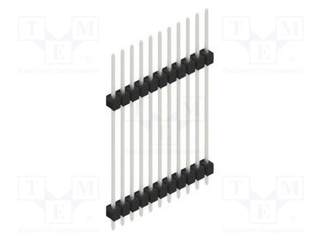 Connector: pin strips; pin header; male; PIN: 11; 2.54mm; THT; 1x11