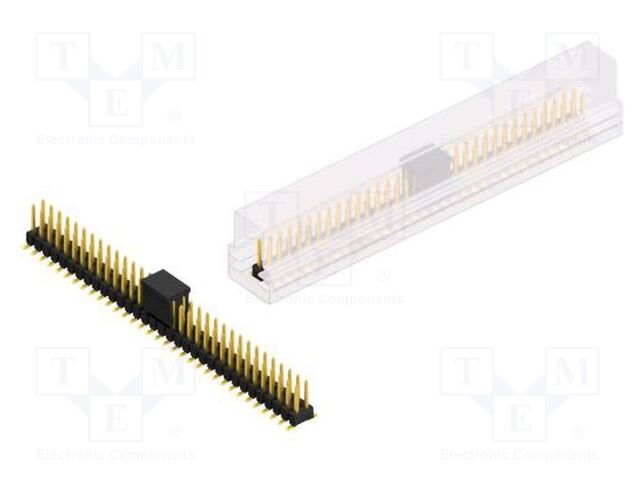 Connector: pin strips; pin header; male; PIN: 66; 2.54mm; SMT; 2x33