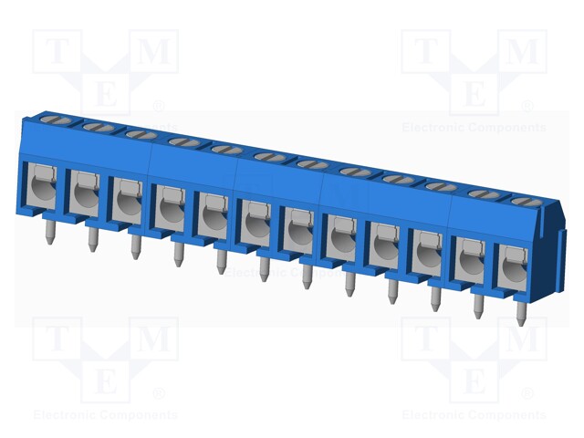 Connector: PCB terminal block; terminal; angled; Plating: tinned