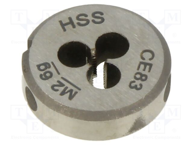 Threading die; M2; 0.4; high speed steel; H: 5mm; Øout: 16mm