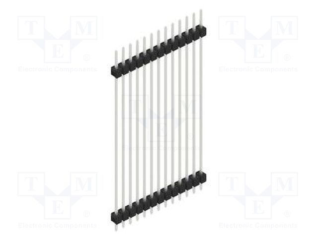 Connector: pin strips; pin header; male; PIN: 13; 2.54mm; THT; 1x13