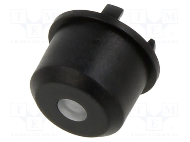 Button; LED; round; black; Ø9.6mm; polycarbonate