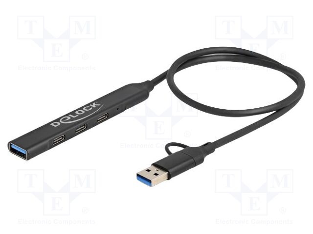 Hub USB; USB A socket,USB A plug,USB C socket x4,USB C plug