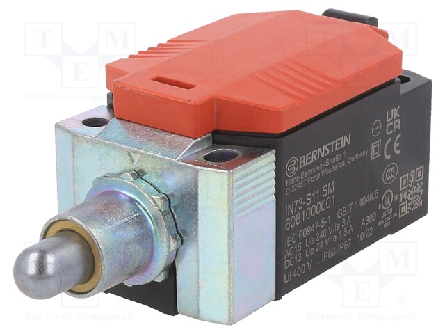Limit switch; NO + NC; -30÷75°C; Mat: plastic