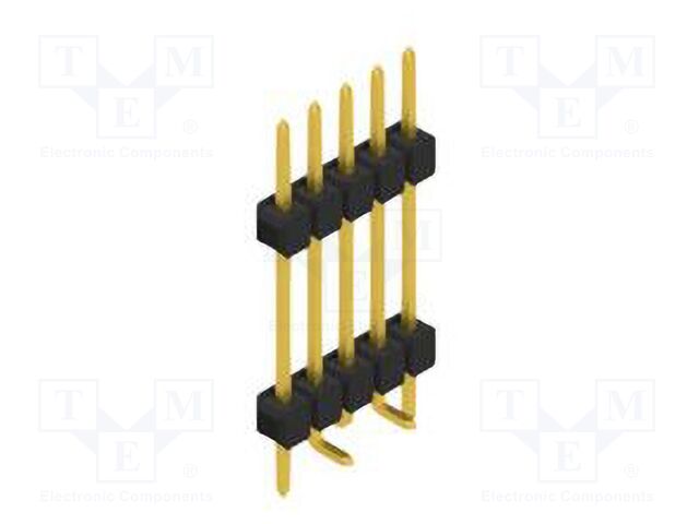 Connector: pin strips; pin header; male; PIN: 5; 2.54mm; SMT; 1x5