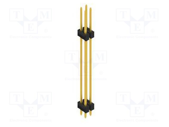 Connector: pin strips; pin header; male; PIN: 4; 2.54mm; THT; 2x2