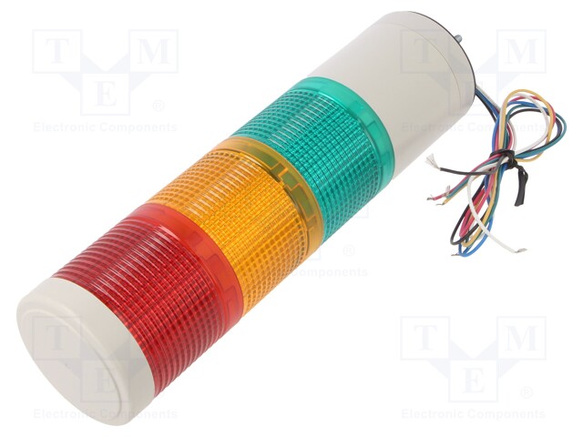 Signaller: signalling column; continuous light; Usup: 24VDC; LED