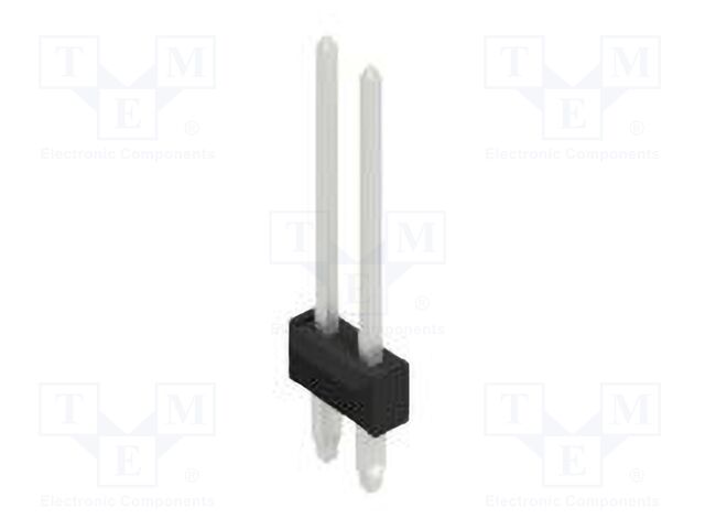 Connector: pin strips; pin header; male; PIN: 2; 2.54mm; THT; 2x1