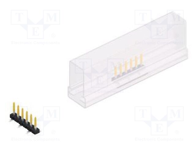 Connector: pin strips; pin header; male; PIN: 6; 2mm; SMT; 1x6; 100V