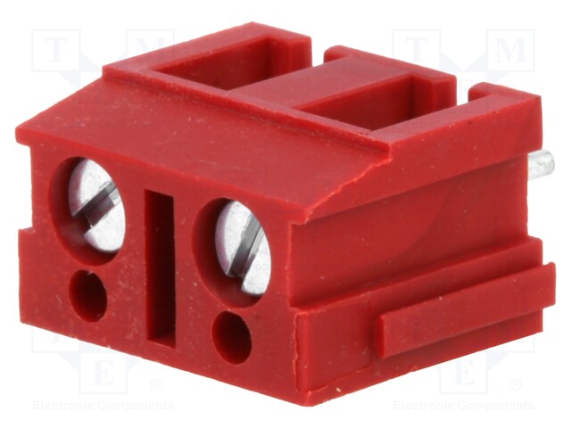 PCB terminal block; angled 90°; 7.5mm; ways: 2; on PCBs; 2.5mm2