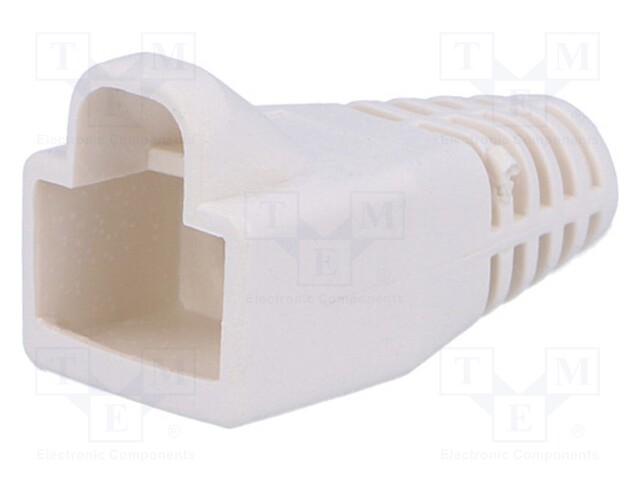 RJ45 plug boot; 6mm; Colour: white