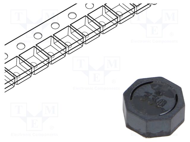 Power Inductor (SMD), 33 µH, 2.1 A, Shielded, 1.7 A, SRU1048 Series, 10mm x 10mm x 4.8mm